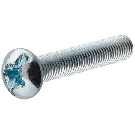 Hillman #6-32 x Slotted Round Machine Screw, Zinc Plated Steel, 10 PK 7653